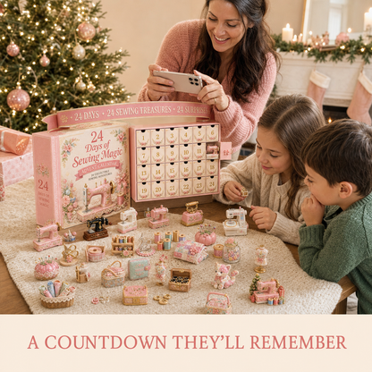 ⏳ Last Day 70% OFF – 🧵24 Days Of Sewing Magic Advent Calendar | 24 Sewing-Inspired Miniatures for Craft Lovers, Quilters & Handmade Enthusiasts 🎁