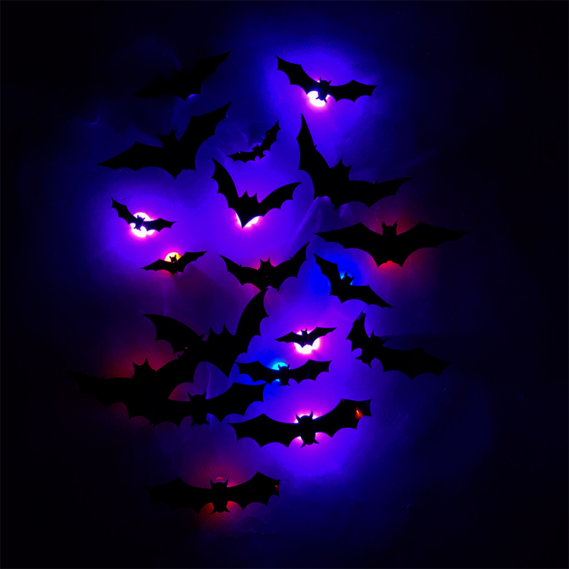 🔥Halloween Sale - 50% off 🎃3D Bat LED Wall Light Decor 🦇âœ?â€?Easy Installation | Soft LED Glow for Living Room/Bedroom Festive Vibe