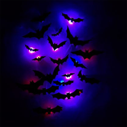 🔥Halloween Sale - 50% off 🎃3D Bat LED Wall Light Decor 🦇âœ?â€?Easy Installation | Soft LED Glow for Living Room/Bedroom Festive Vibe