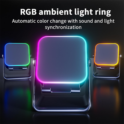 🔥LAST DAY 45% OFF🎵5-in-1 Wireless Induction Bluetooth Speaker with Adjustable Phone Stand