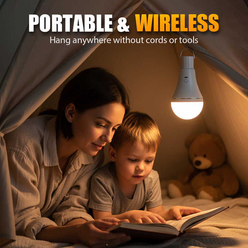 Portable Rechargeable LED Camping Light Bulb with Remote Control