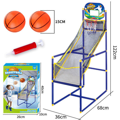 🏀 50% OFF! Kids‘ Indoor Basketball Arcade Game – Auto ball return, sturdy & safe. 4 balls + pump included. Quick setup, endless fun! 🧒💨