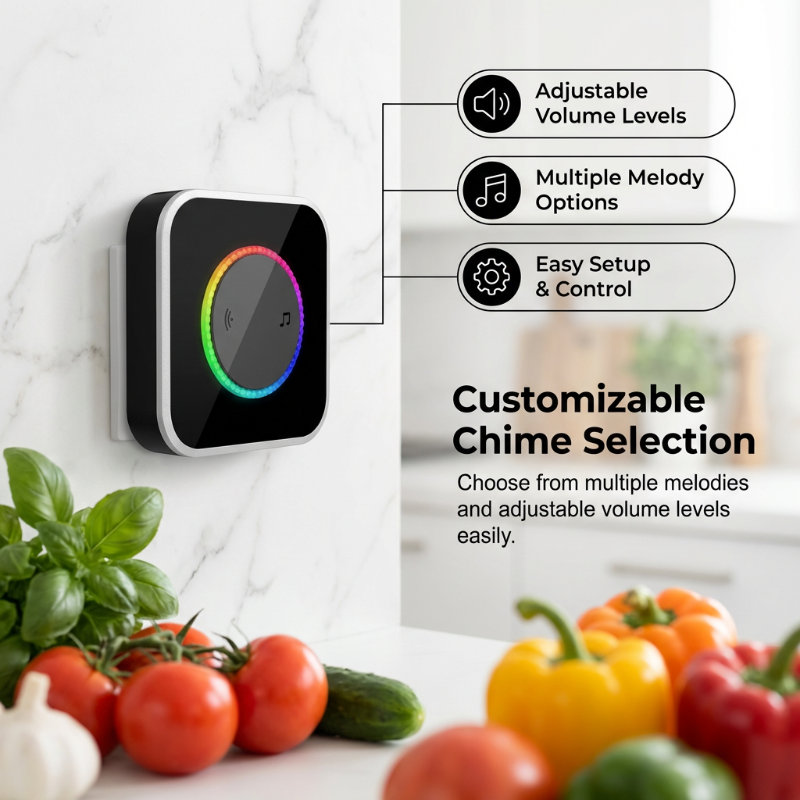 Wireless Doorbell with 7-Color LED Light