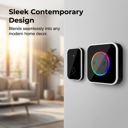 Wireless Doorbell with 7-Color LED Light