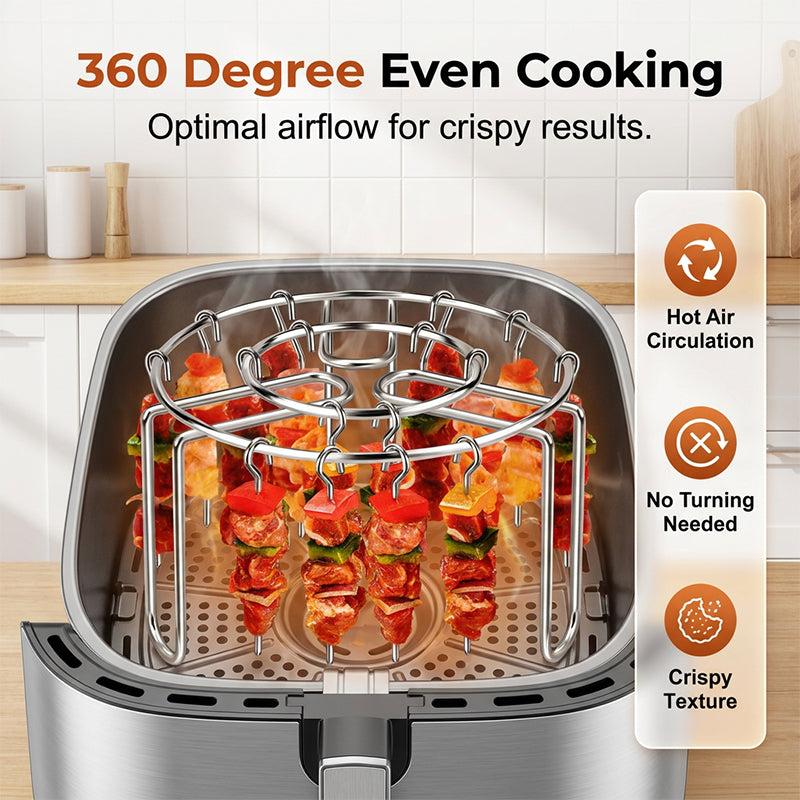 🔥 Last Day 49% OFF✨Stainless Steel Air Fryer Skewer Rack Stand
