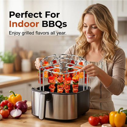 🔥 Last Day 49% OFF✨Stainless Steel Air Fryer Skewer Rack Stand