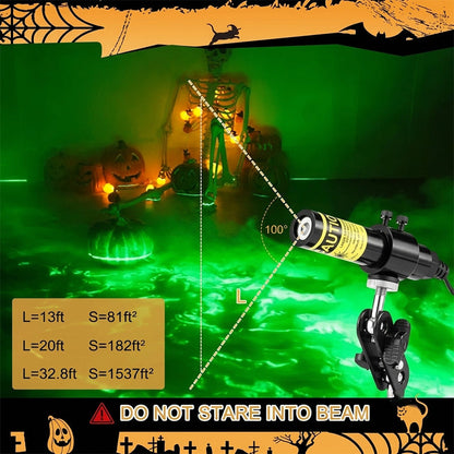 👻 Green Laser Swamp Light | 360° Adjustable Halloween Atmosphere Projector