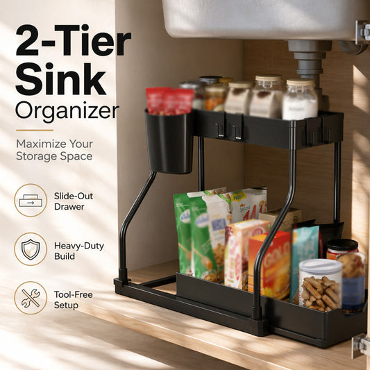 2-Tier Pull-Out Under Sink Organizer