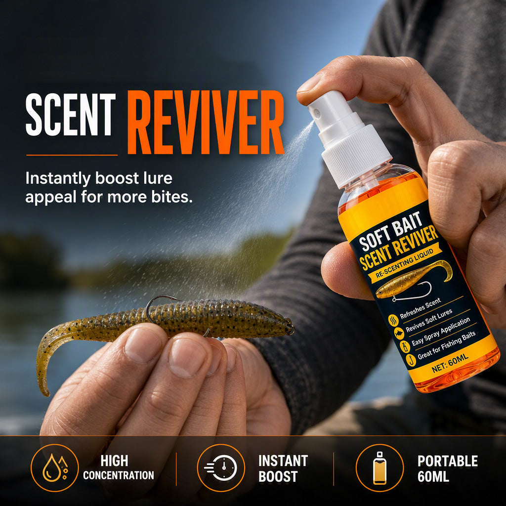 🎣 High-Concentration Fishing Bait Scent Spray – Soft Bait Lure Scent Booster & Reviver