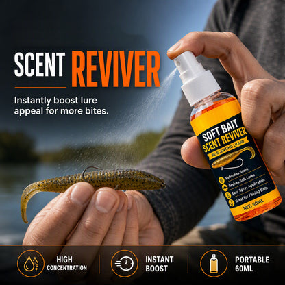 🎣 High-Concentration Fishing Bait Scent Spray – Soft Bait Lure Scent Booster & Reviver