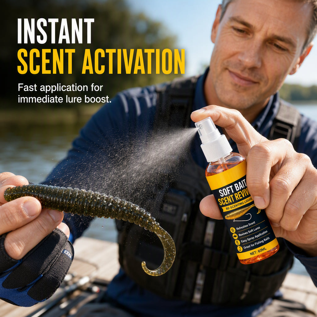 🎣 High-Concentration Fishing Bait Scent Spray – Soft Bait Lure Scent Booster & Reviver