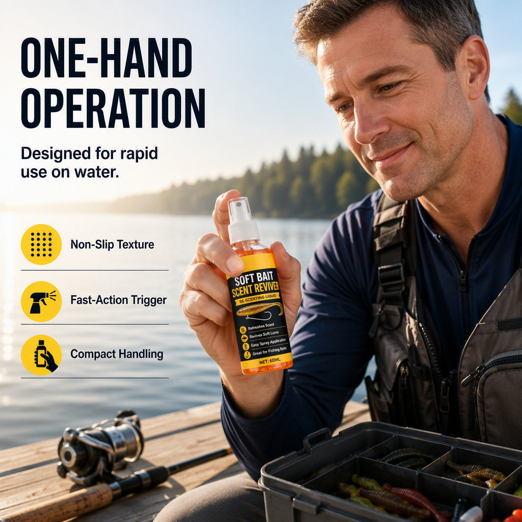 🎣 High-Concentration Fishing Bait Scent Spray – Soft Bait Lure Scent Booster & Reviver