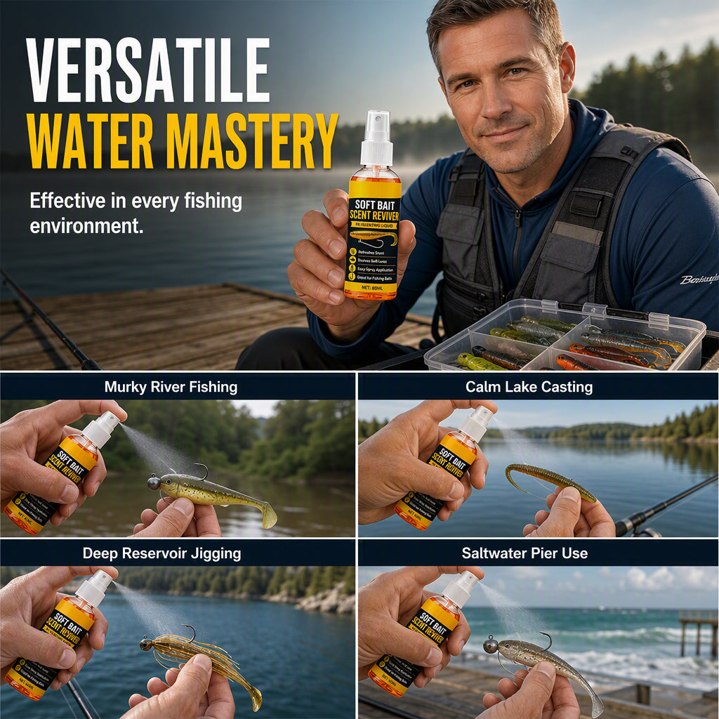 🎣 High-Concentration Fishing Bait Scent Spray – Soft Bait Lure Scent Booster & Reviver