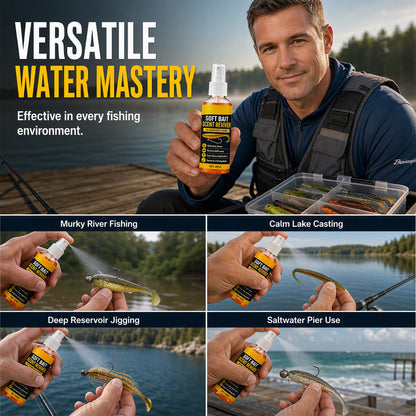 🎣 High-Concentration Fishing Bait Scent Spray – Soft Bait Lure Scent Booster & Reviver