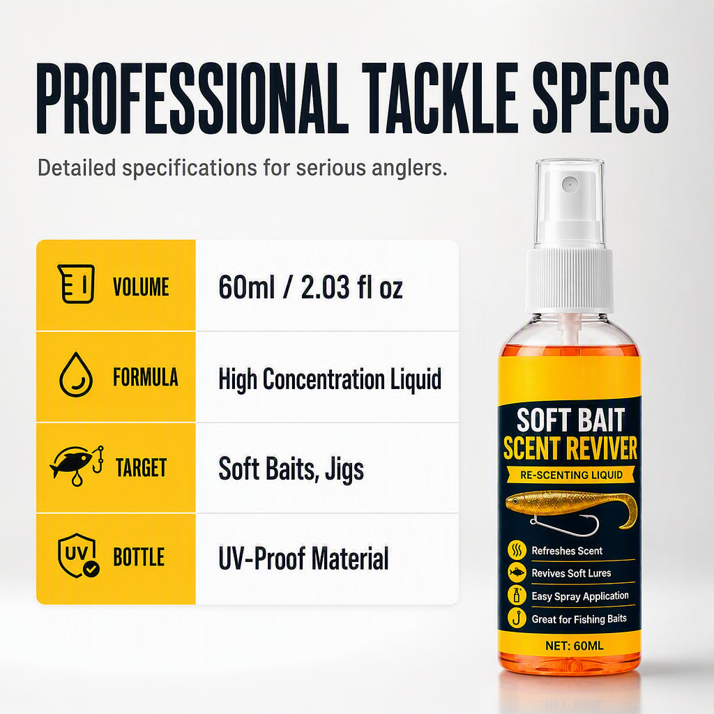 🎣 High-Concentration Fishing Bait Scent Spray – Soft Bait Lure Scent Booster & Reviver