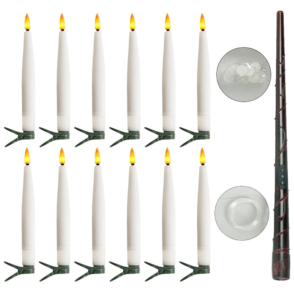 🪄 Floating LED Candles with Magical Wand Remote