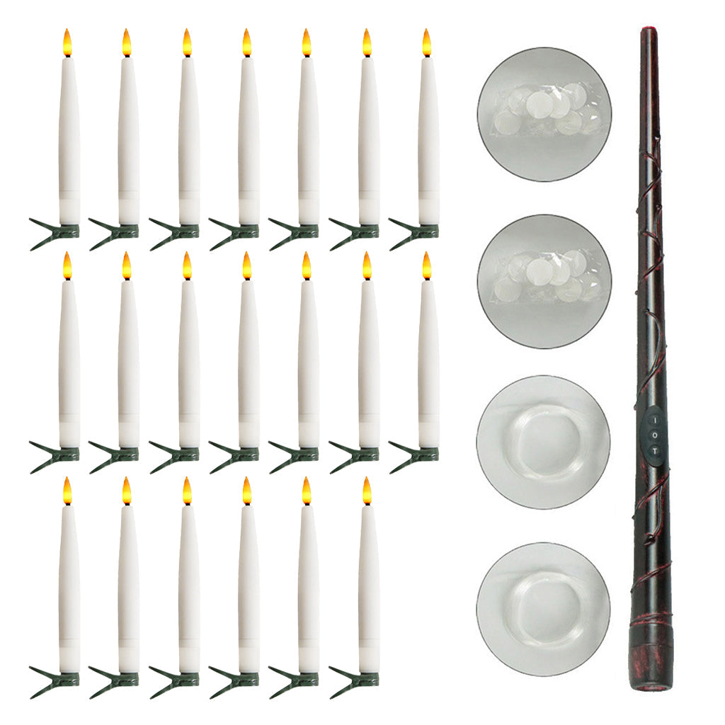 🪄 Floating LED Candles with Magical Wand Remote