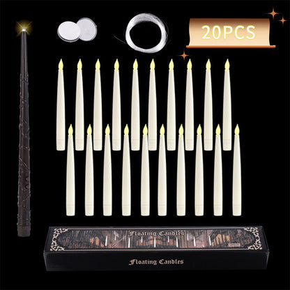 🪄 Floating LED Candles with Magical Wand Remote
