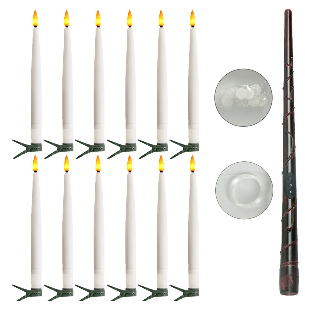 🪄 Floating LED Candles with Magical Wand Remote
