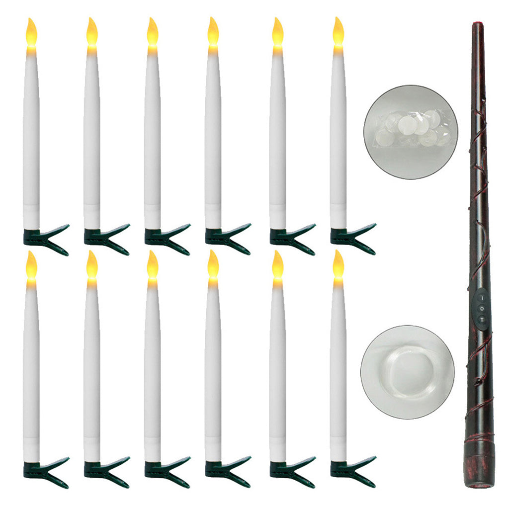 🪄 Floating LED Candles with Magical Wand Remote