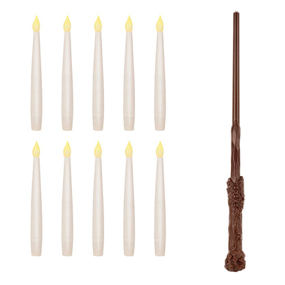 🪄 Floating LED Candles with Magical Wand Remote