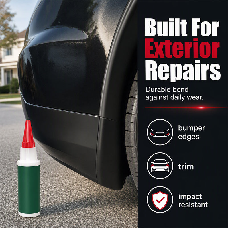 🥳2026 HOT SALE🥳💞50K+ SOLD! 🚗🔧 50% OFF! Bumper Repair Adhesive – Precision nozzle for trim, edge & gap repairs. White formula blends with most bumpers. lowest price online! 🛡️✨