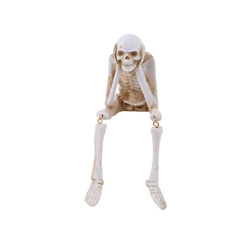 Hear No Evil, See No Evil, Speak No Evil Creative Halloween Skull Decoration