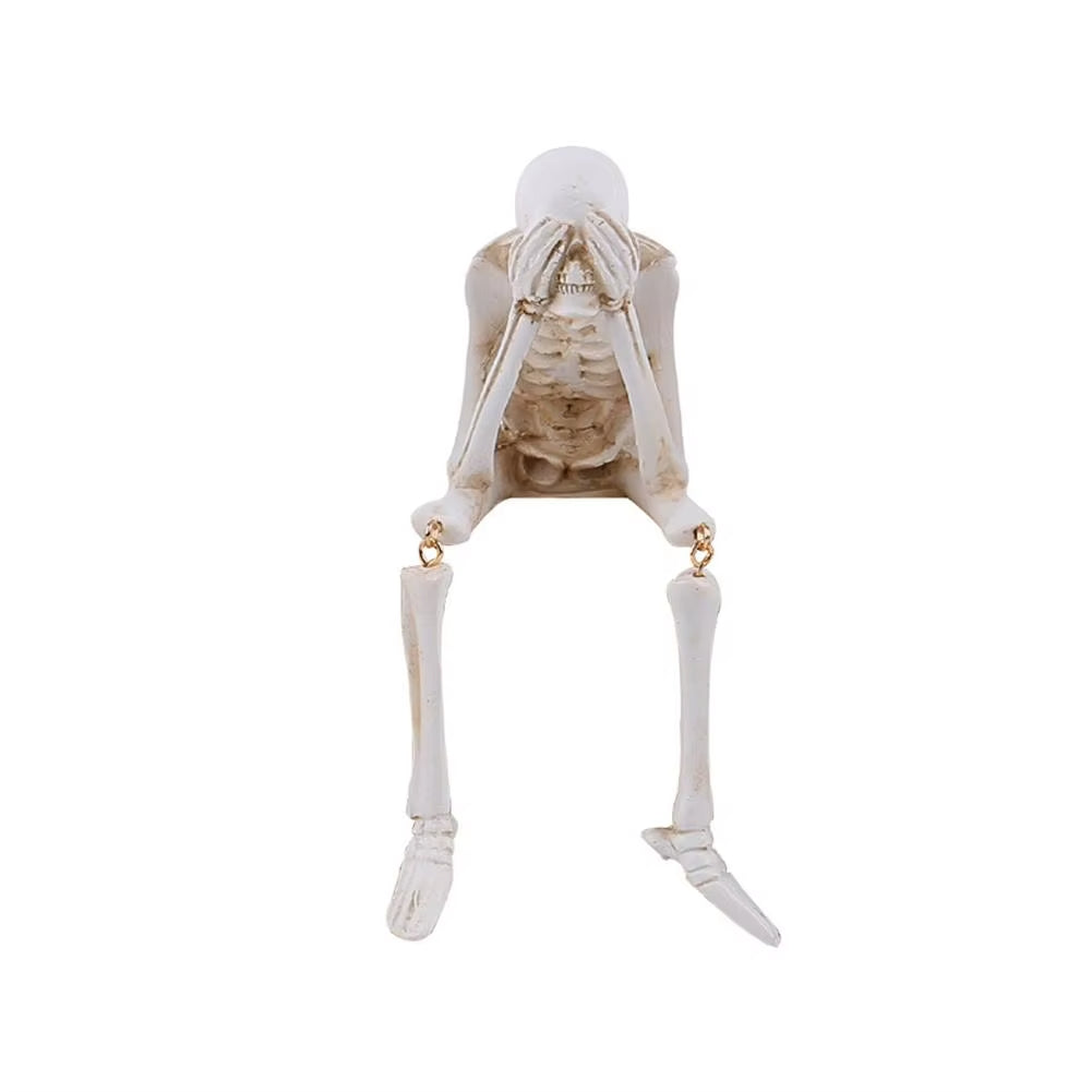 Hear No Evil, See No Evil, Speak No Evil Creative Halloween Skull Decoration